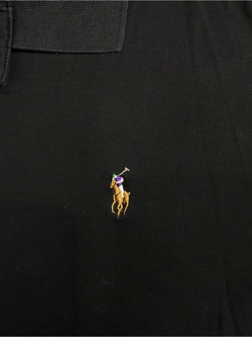 Polo Ralph Lauren XL Men’s Black Performance Cotton Polo with Embroidered Pony